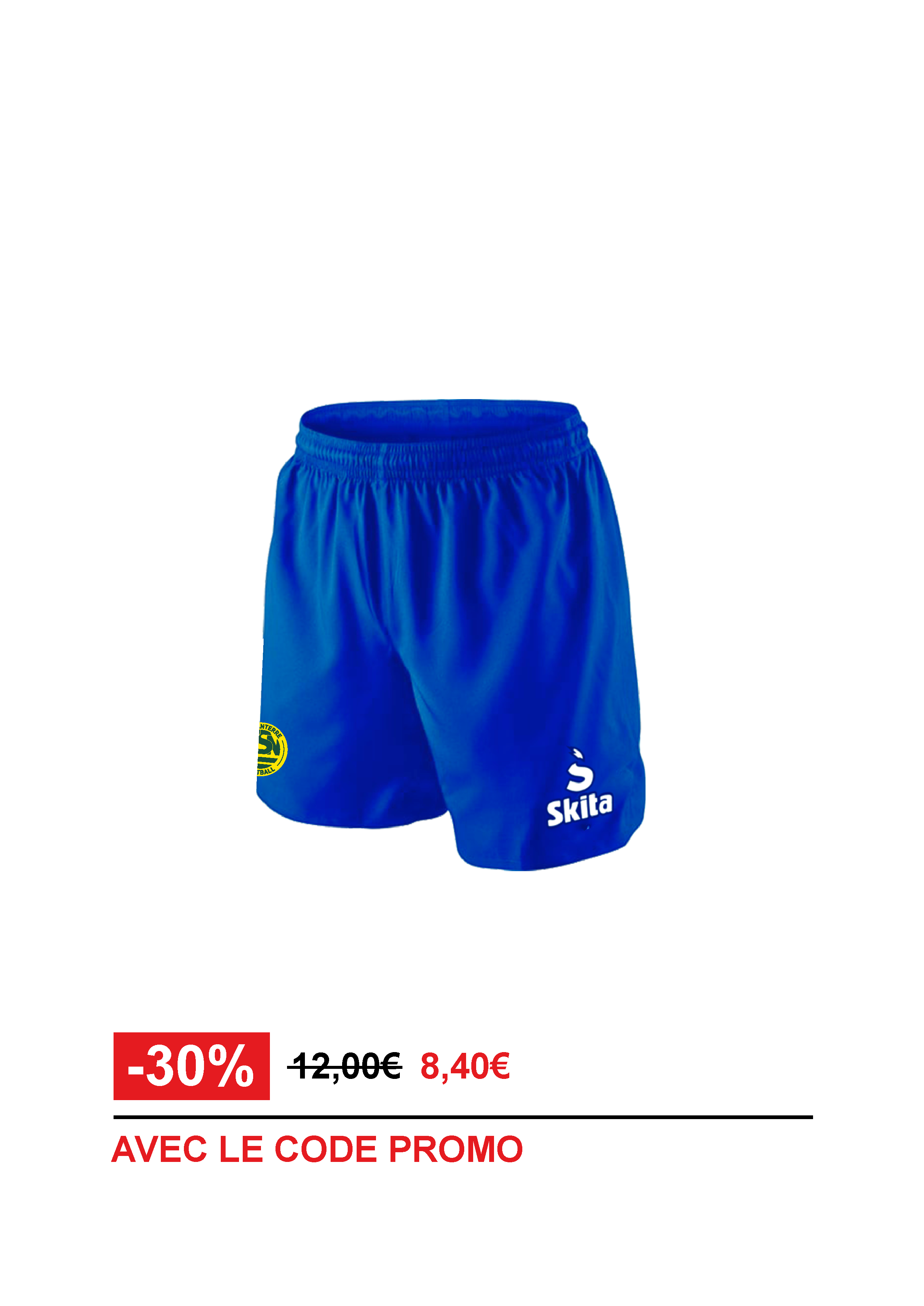 Short ÉLITE bleu (ES NANTERRE)